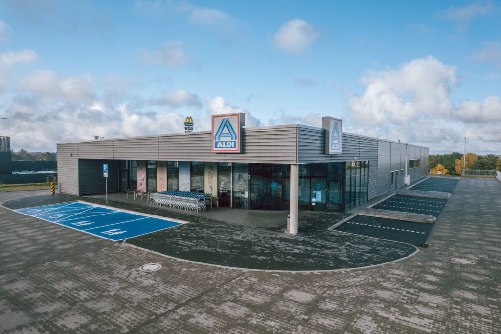 Budynek handlowy Aldi Polkowice