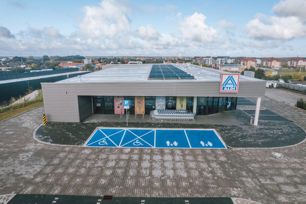Budynek handlowy Aldi Polkowice