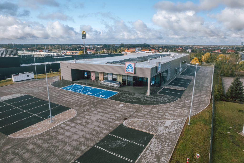 Budynek handlowy Aldi Polkowice